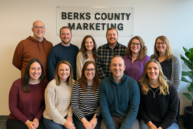Berks County Marketing Agency team working on digital marketing strategies